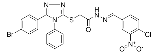 2-{[5-(4-BROMOPHENYL)-4-PHENYL-4H-1,2,4-TRIAZOL-3-YL]SULFANYL}-N'-[(E)-(4-CHLORO-3-NITROPHENYL)METHYLIDENE]ACETOHYDRAZIDE AldrichCPR