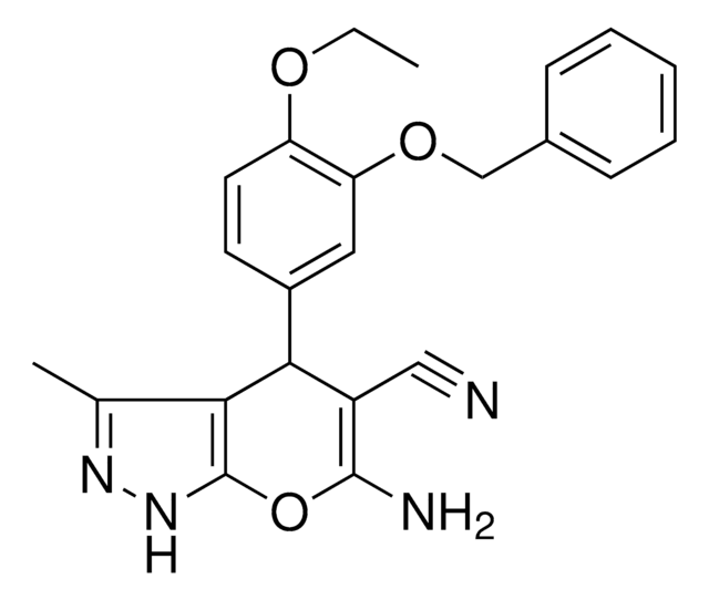 6-AMINO-4-[3-(BENZYLOXY)-4-ETHOXYPHENYL]-3-METHYL-1,4-DIHYDROPYRANO[2,3-C]PYRAZOLE-5-CARBONITRILE AldrichCPR