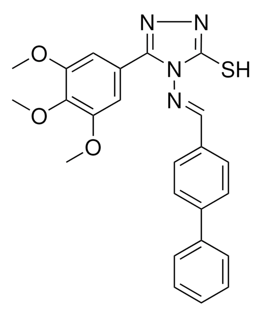 4-{[(E)-[1,1'-BIPHENYL]-4-YLMETHYLIDENE]AMINO}-5-(3,4,5-TRIMETHOXYPHENYL)-4H-1,2,4-TRIAZOL-3-YL HYDROSULFIDE AldrichCPR