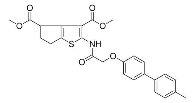 DIMETHYL 2-({[(4'-METHYL[1,1'-BIPHENYL]-4-YL)OXY]ACETYL}AMINO)-5,6-DIHYDRO-4H-CYCLOPENTA[B]THIOPHENE-3,4-DICARBOXYLATE AldrichCPR