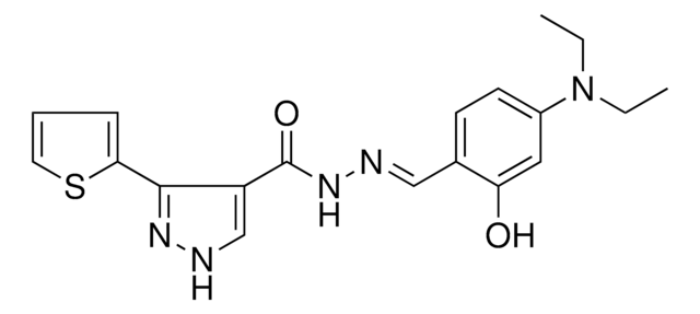 N'-{(E)-[4-(DIETHYLAMINO)-2-HYDROXYPHENYL]METHYLIDENE}-3-(2-THIENYL)-1H-PYRAZOLE-4-CARBOHYDRAZIDE AldrichCPR