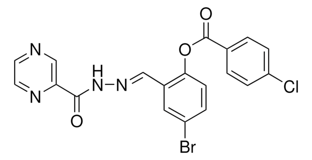 4-BROMO-2-(2-(2-PYRAZINYLCARBONYL)CARBOHYDRAZONOYL)PHENYL 4-CHLOROBENZOATE AldrichCPR