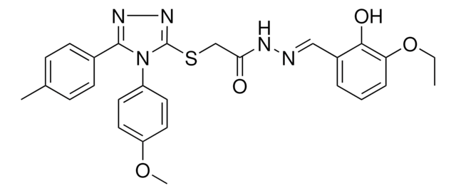 N'-[(E)-(3-ETHOXY-2-HYDROXYPHENYL)METHYLIDENE]-2-{[4-(4-METHOXYPHENYL)-5-(4-METHYLPHENYL)-4H-1,2,4-TRIAZOL-3-YL]SULFANYL}ACETOHYDRAZIDE AldrichCPR