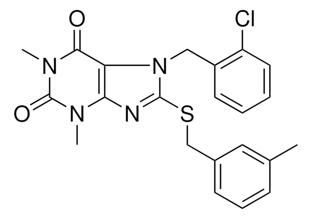 7-(2-CHLOROBENZYL)-1,3-DIMETHYL-8-[(3-METHYLBENZYL)SULFANYL]-3,7-DIHYDRO-1H-PURINE-2,6-DIONE AldrichCPR