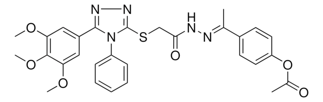 4-[(1E)-N-({[4-PHENYL-5-(3,4,5-TRIMETHOXYPHENYL)-4H-1,2,4-TRIAZOL-3-YL]SULFANYL}ACETYL)ETHANEHYDRAZONOYL]PHENYL ACETATE AldrichCPR