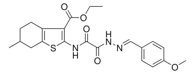 ETHYL 2-{[[(2E)-2-(4-METHOXYBENZYLIDENE)HYDRAZINO](OXO)ACETYL]AMINO}-6-METHYL-4,5,6,7-TETRAHYDRO-1-BENZOTHIOPHENE-3-CARBOXYLATE AldrichCPR