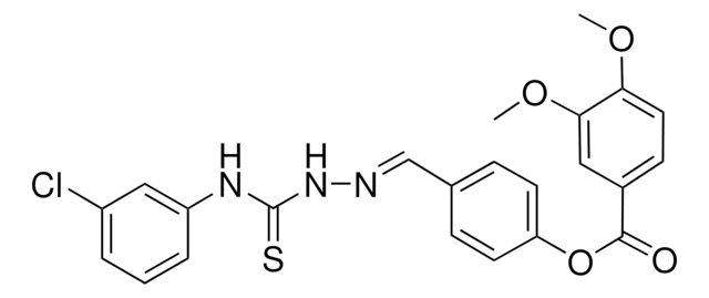 4-(2-((3-CHLOROANILINO)CARBOTHIOYL)CARBOHYDRAZONOYL)PHENYL 3,4-DIMETHOXYBENZOATE AldrichCPR