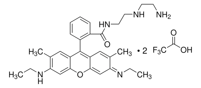 N-[2-(2-Aminoethylamino)ethyl]rhodamine 6G-amide bis(trifluoroacetate) BioReagent, suitable for fluorescence, &#8805;90% (HPCE)