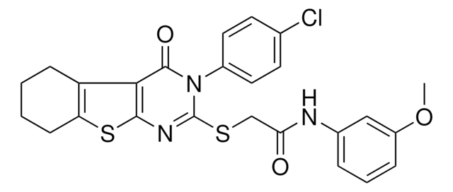 2-{[3-(4-CHLOROPHENYL)-4-OXO-3,4,5,6,7,8-HEXAHYDRO[1]BENZOTHIENO[2,3-D]PYRIMIDIN-2-YL]SULFANYL}-N-(3-METHOXYPHENYL)ACETAMIDE AldrichCPR