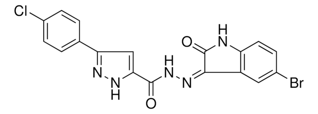 N'-[(3Z)-5-BROMO-2-OXO-1,2-DIHYDRO-3H-INDOL-3-YLIDENE]-3-(4-CHLOROPHENYL)-1H-PYRAZOLE-5-CARBOHYDRAZIDE AldrichCPR