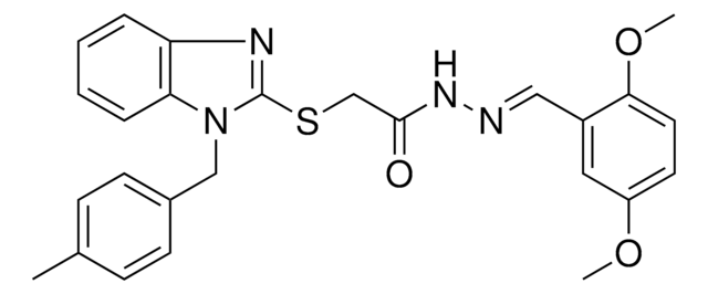 N'-[(E)-(2,5-DIMETHOXYPHENYL)METHYLIDENE]-2-{[1-(4-METHYLBENZYL)-1H-BENZIMIDAZOL-2-YL]SULFANYL}ACETOHYDRAZIDE AldrichCPR