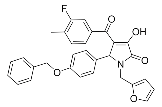 5-[4-(BENZYLOXY)PHENYL]-4-(3-FLUORO-4-METHYLBENZOYL)-1-(2-FURYLMETHYL)-3-HYDROXY-1,5-DIHYDRO-2H-PYRROL-2-ONE AldrichCPR