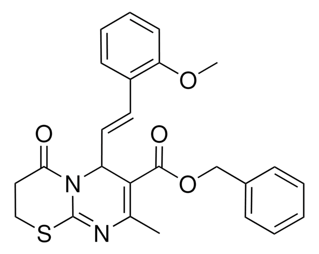 BENZYL 6-[(E)-2-(2-METHOXYPHENYL)ETHENYL]-8-METHYL-4-OXO-3,4-DIHYDRO-2H,6H-PYRIMIDO[2,1-B][1,3]THIAZINE-7-CARBOXYLATE AldrichCPR