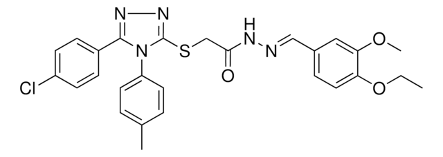 2-{[5-(4-CHLOROPHENYL)-4-(4-METHYLPHENYL)-4H-1,2,4-TRIAZOL-3-YL]SULFANYL}-N'-[(E)-(4-ETHOXY-3-METHOXYPHENYL)METHYLIDENE]ACETOHYDRAZIDE AldrichCPR