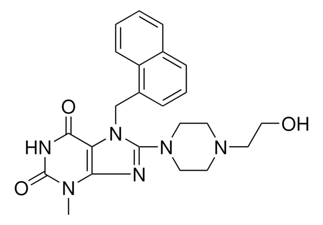 8-[4-(2-HYDROXYETHYL)-1-PIPERAZINYL]-3-METHYL-7-(1-NAPHTHYLMETHYL)-3,7-DIHYDRO-1H-PURINE-2,6-DIONE AldrichCPR