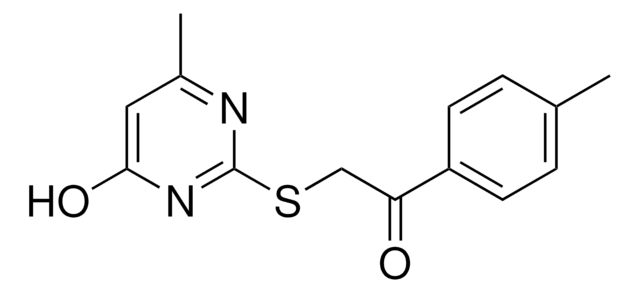 2-((4-HYDROXY-6-METHYL-2-PYRIMIDINYL)THIO)-1-(4-METHYLPHENYL)ETHANONE AldrichCPR