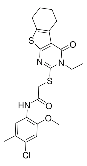 N-(4-CHLORO-2-METHOXY-5-METHYLPHENYL)-2-[(3-ETHYL-4-OXO-3,4,5,6,7,8-HEXAHYDRO[1]BENZOTHIENO[2,3-D]PYRIMIDIN-2-YL)SULFANYL]ACETAMIDE AldrichCPR