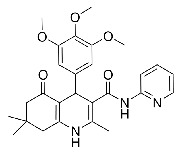 2,7,7-TRIMETHYL-5-OXO-N-(2-PYRIDINYL)-4-(3,4,5-TRIMETHOXYPHENYL)-1,4,5,6,7,8-HEXAHYDRO-3-QUINOLINECARBOXAMIDE AldrichCPR