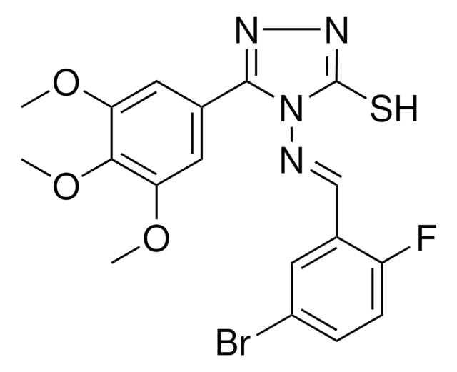 4-{[(E)-(5-BROMO-2-FLUOROPHENYL)METHYLIDENE]AMINO}-5-(3,4,5-TRIMETHOXYPHENYL)-4H-1,2,4-TRIAZOLE-3-THIOL AldrichCPR