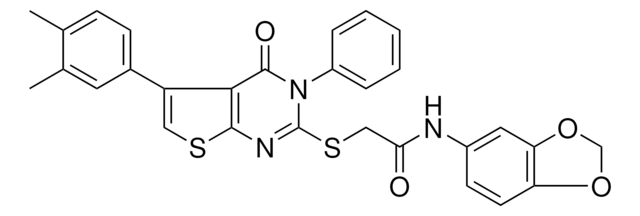 N-(1,3-BENZODIOXOL-5-YL)-2-{[5-(3,4-DIMETHYLPHENYL)-4-OXO-3-PHENYL-3,4-DIHYDROTHIENO[2,3-D]PYRIMIDIN-2-YL]SULFANYL}ACETAMIDE AldrichCPR