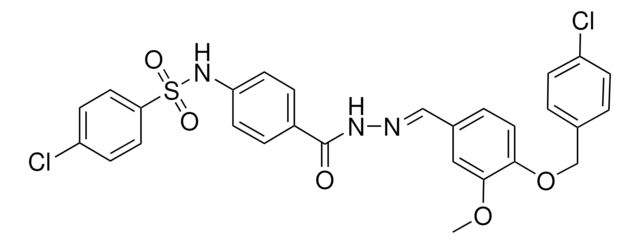 4-CHLORO-N-{4-[((2E)-2-{4-[(4-CHLOROBENZYL)OXY]-3-METHOXYBENZYLIDENE}HYDRAZINO)CARBONYL]PHENYL}BENZENESULFONAMIDE AldrichCPR