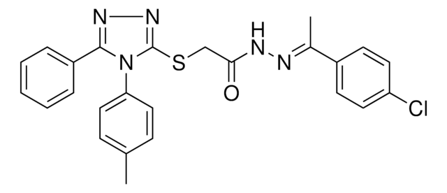 N'-[(E)-1-(4-CHLOROPHENYL)ETHYLIDENE]-2-{[4-(4-METHYLPHENYL)-5-PHENYL-4H-1,2,4-TRIAZOL-3-YL]SULFANYL}ACETOHYDRAZIDE AldrichCPR