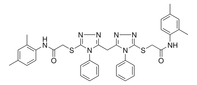 2-({5-[(5-{[2-(2,4-DIMETHYLANILINO)-2-OXOETHYL]SULFANYL}-4-PHENYL-4H-1,2,4-TRIAZOL-3-YL)METHYL]-4-PHENYL-4H-1,2,4-TRIAZOL-3-YL}SULFANYL)-N-(2,4-DIMETHYLPHENYL)ACETAMIDE AldrichCPR