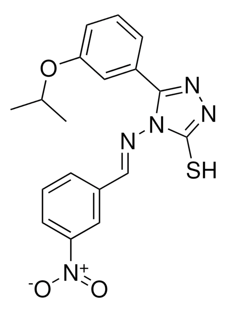 5-(3-ISOPROPOXYPHENYL)-4-{[(E)-(3-NITROPHENYL)METHYLIDENE]AMINO}-4H-1,2,4-TRIAZOL-3-YL HYDROSULFIDE AldrichCPR