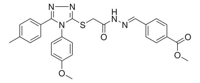 METHYL 4-{(E)-[({[4-(4-METHOXYPHENYL)-5-(4-METHYLPHENYL)-4H-1,2,4-TRIAZOL-3-YL]SULFANYL}ACETYL)HYDRAZONO]METHYL}BENZOATE AldrichCPR