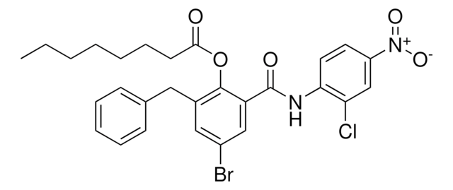 2-BENZYL-4-BROMO-6-((2-CHLORO-4-NITROANILINO)CARBONYL)PHENYL OCTANOATE AldrichCPR