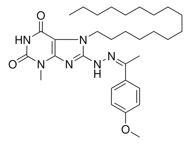 7-HEXADECYL-8-{(2Z)-2-[1-(4-METHOXYPHENYL)ETHYLIDENE]HYDRAZINO}-3-METHYL-3,7-DIHYDRO-1H-PURINE-2,6-DIONE AldrichCPR