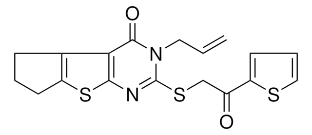 3-ALLYL-2-{[2-OXO-2-(2-THIENYL)ETHYL]SULFANYL}-3,5,6,7-TETRAHYDRO-4H-CYCLOPENTA[4,5]THIENO[2,3-D]PYRIMIDIN-4-ONE AldrichCPR