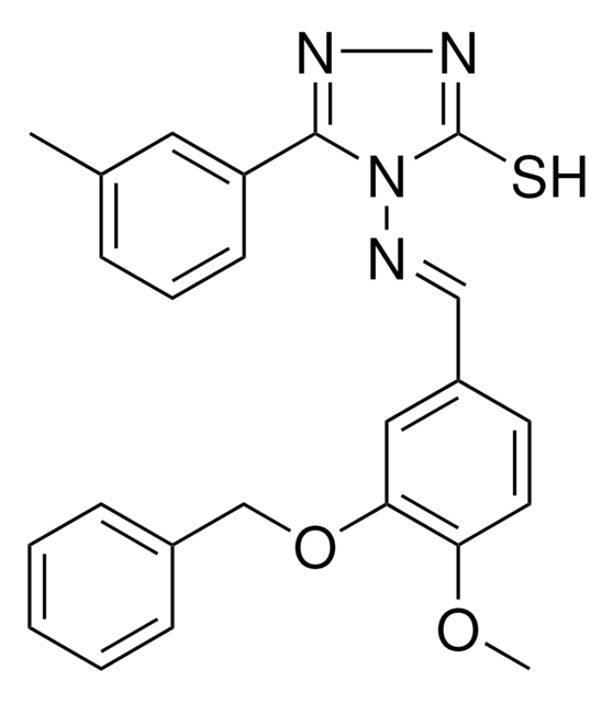 4-({(E)-[3-(BENZYLOXY)-4-METHOXYPHENYL]METHYLIDENE}AMINO)-5-(3-METHYLPHENYL)-4H-1,2,4-TRIAZOLE-3-THIOL AldrichCPR