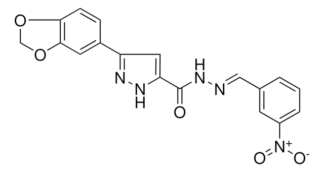 3-(1,3-BENZODIOXOL-5-YL)-N'-(3-NITROBENZYLIDENE)-1H-PYRAZOLE-5-CARBOHYDRAZIDE AldrichCPR