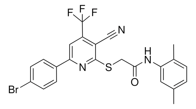 2-{[6-(4-BROMOPHENYL)-3-CYANO-4-(TRIFLUOROMETHYL)-2-PYRIDINYL]SULFANYL}-N-(2,5-DIMETHYLPHENYL)ACETAMIDE AldrichCPR