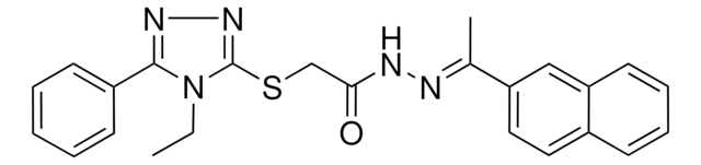 2-[(4-ETHYL-5-PHENYL-4H-1,2,4-TRIAZOL-3-YL)SULFANYL]-N'-[(E)-1-(2-NAPHTHYL)ETHYLIDENE]ACETOHYDRAZIDE AldrichCPR