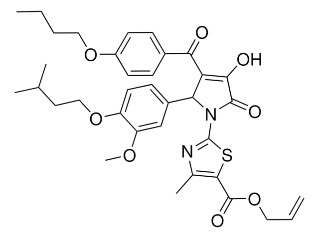 ALLYL 2-{3-(4-BUTOXYBENZOYL)-4-HYDROXY-2-[4-(ISOPENTYLOXY)-3-METHOXYPHENYL]-5-OXO-2,5-DIHYDRO-1H-PYRROL-1-YL}-4-METHYL-1,3-THIAZOLE-5-CARBOXYLATE AldrichCPR