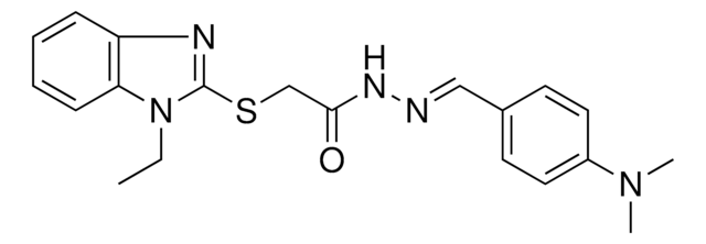 N'-{(E)-[4-(DIMETHYLAMINO)PHENYL]METHYLIDENE}-2-[(1-ETHYL-1H-BENZIMIDAZOL-2-YL)SULFANYL]ACETOHYDRAZIDE AldrichCPR