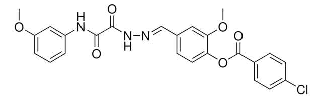 2-METHOXY-4-(2-((3-METHOXYANILINO)(OXO)ACETYL)CARBOHYDRAZONOYL)PHENYL 4-CHLOROBENZOATE AldrichCPR