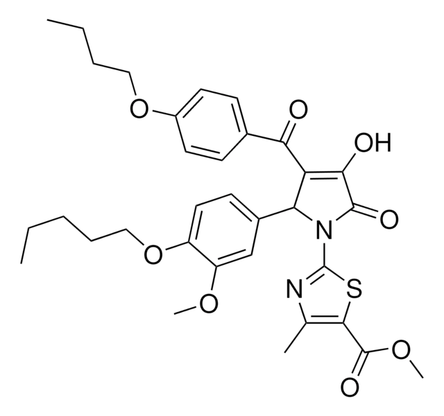 METHYL 2-{3-(4-BUTOXYBENZOYL)-4-HYDROXY-2-[3-METHOXY-4-(PENTYLOXY)PHENYL]-5-OXO-2,5-DIHYDRO-1H-PYRROL-1-YL}-4-METHYL-1,3-THIAZOLE-5-CARBOXYLATE AldrichCPR