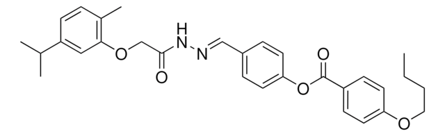 4-(2-((5-ISOPROPYL-2-METHYLPHENOXY)AC)CARBOHYDRAZONOYL)PHENYL 4-BUTOXYBENZOATE AldrichCPR