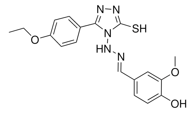 4-HYDROXY-3-METHOXYBENZALDEHYDE [3-(4-ETHOXYPHENYL)-5-SULFANYL-4H-1,2,4-TRIAZOL-4-YL]HYDRAZONE AldrichCPR