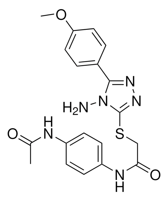 N-[4-(ACETYLAMINO)PHENYL]-2-{[4-AMINO-5-(4-METHOXYPHENYL)-4H-1,2,4-TRIAZOL-3-YL]SULFANYL}ACETAMIDE AldrichCPR