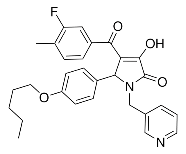 4-(3-FLUORO-4-METHYLBENZOYL)-3-HYDROXY-5-[4-(PENTYLOXY)PHENYL]-1-(3-PYRIDINYLMETHYL)-1,5-DIHYDRO-2H-PYRROL-2-ONE AldrichCPR