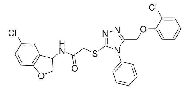 N-(5-CHLORO-2,3-DIHYDRO-1-BENZOFURAN-3-YL)-2-([5-[(2-CHLOROPHENOXY)METHYL]-4-PHENYL-4H-1,2,4-TRIAZOL-3-YL]SULFANYL)ACETAMIDE AldrichCPR