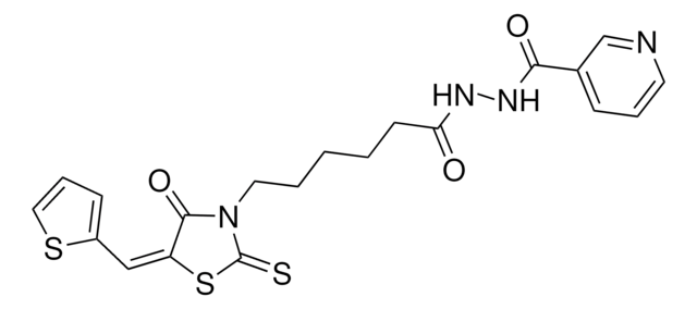 N'-{6-[(5E)-4-OXO-5-(2-THIENYLMETHYLENE)-2-THIOXO-1,3-THIAZOLIDIN-3-YL]HEXANOYL}NICOTINOHYDRAZIDE AldrichCPR