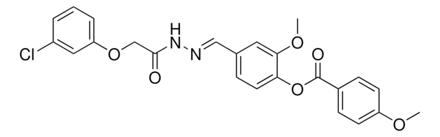 4-(2-((3-CHLOROPHENOXY)AC)CARBOHYDRAZONOYL)-2-METHOXYPHENYL 4-METHOXYBENZOATE AldrichCPR