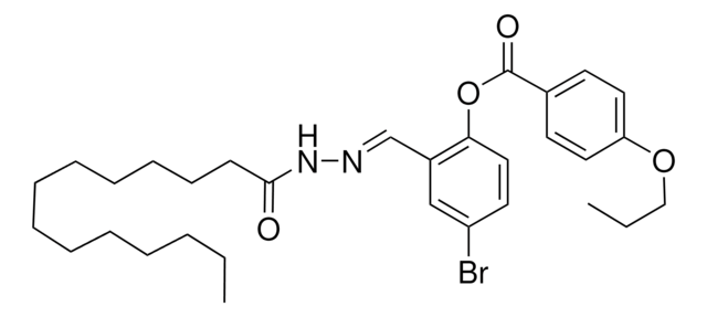 4-BROMO-2-(2-TETRADECANOYLCARBOHYDRAZONOYL)PHENYL 4-PROPOXYBENZOATE AldrichCPR