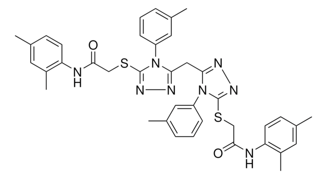 2-{[5-{[5-{[2-(2,4-DIMETHYLANILINO)-2-OXOETHYL]SULFANYL}-4-(3-METHYLPHENYL)-4H-1,2,4-TRIAZOL-3-YL]METHYL}-4-(3-METHYLPHENYL)-4H-1,2,4-TRIAZOL-3-YL]SULFANYL}-N-(2,4-DIMETHYLPHENYL)ACETAMIDE AldrichCPR