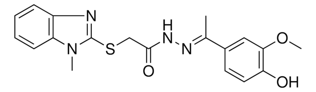 N'-[(E)-1-(4-HYDROXY-3-METHOXYPHENYL)ETHYLIDENE]-2-[(1-METHYL-1H-BENZIMIDAZOL-2-YL)SULFANYL]ACETOHYDRAZIDE AldrichCPR